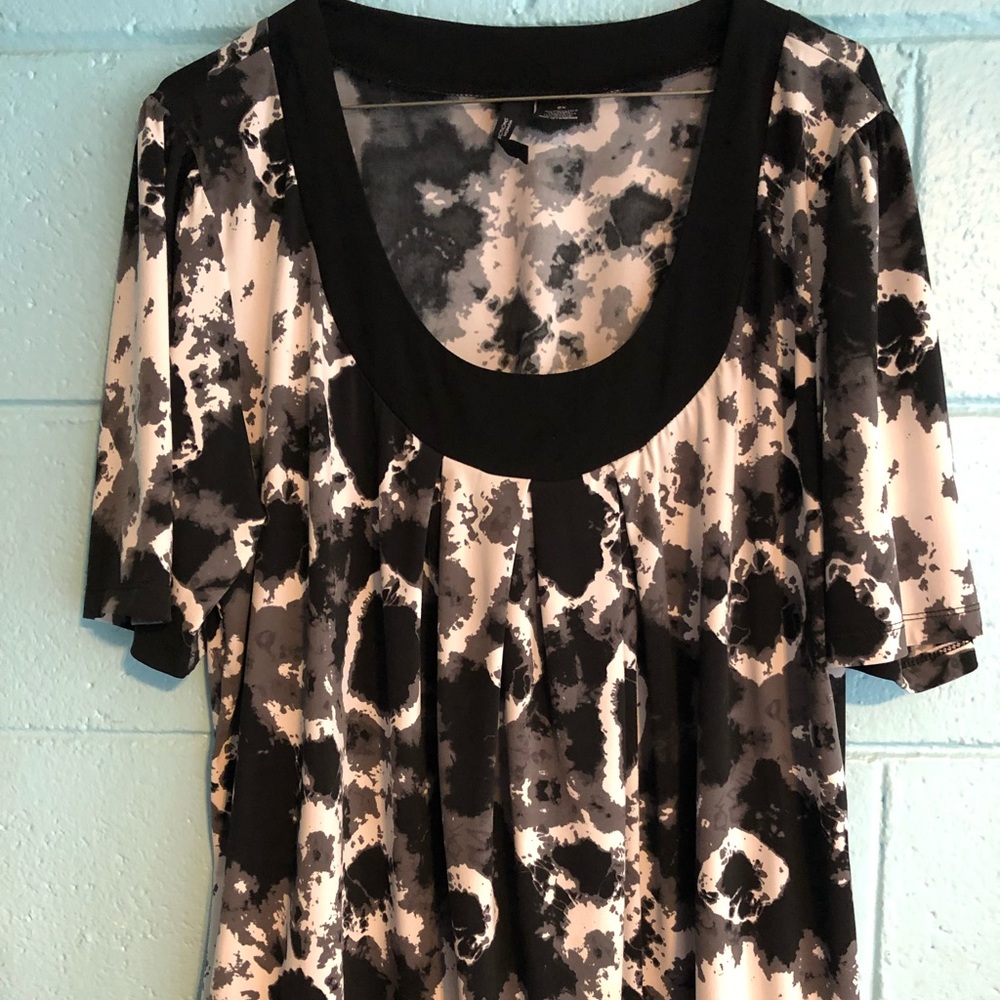 Tie Dye Scoop Neck Top